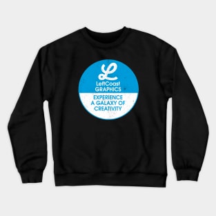 LeftCoast Graphics Distressed button logo Crewneck Sweatshirt